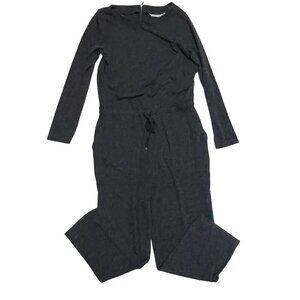 Soft Surroundings Jumpsuit Womens Medium Gray One Piece Long Sleeves Overall